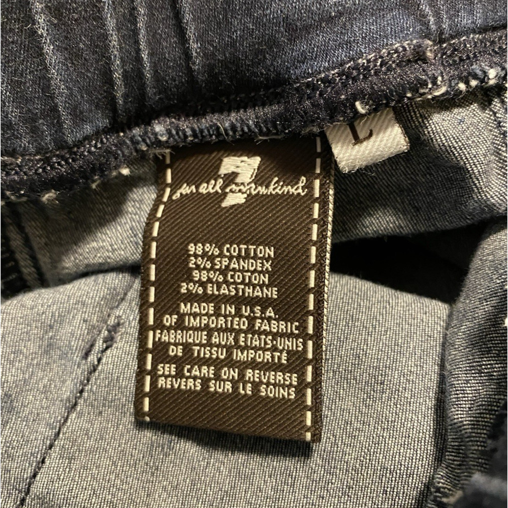 7 for all Mankind Skinny Jeggings Size 27 Dark Denim Jeans Studded Jeweled Legs - Picture 8 of 14